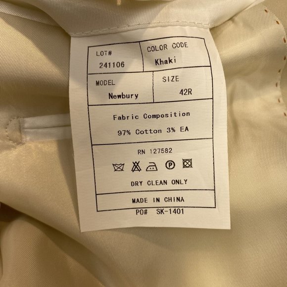 Saks Fifth Ave Mens Blazer Sport Coat Jacket Two Button Formal Suit Jacket 42R - Picture 6 of 10